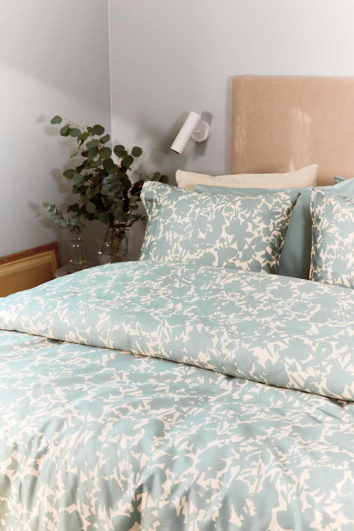 Finlayson Katveessa Sateen Duvet Cover Set Salvia / Beige