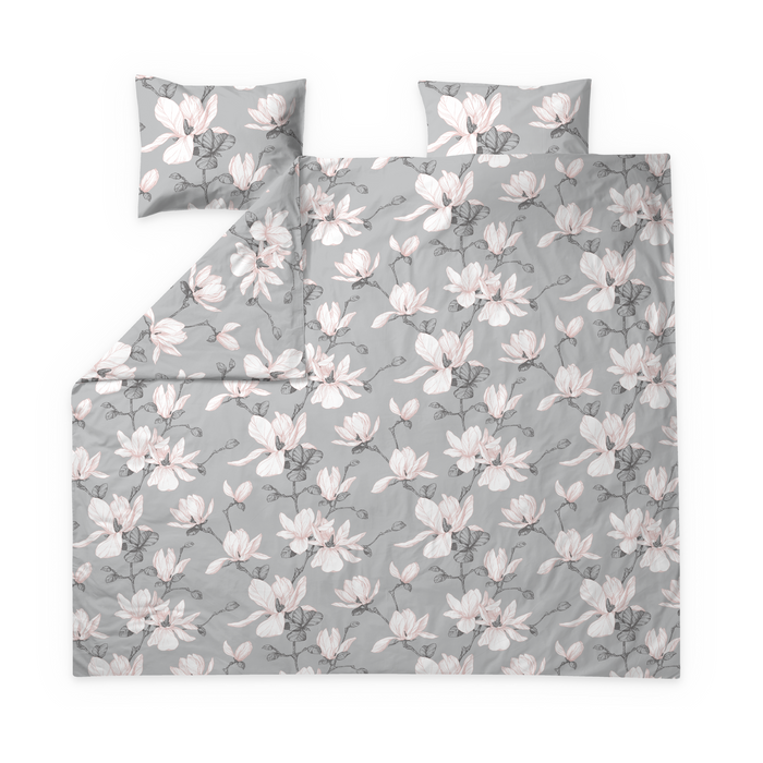 Finlayson Magnolia Sateen Duvet Cover Set Yellow / Grey / White