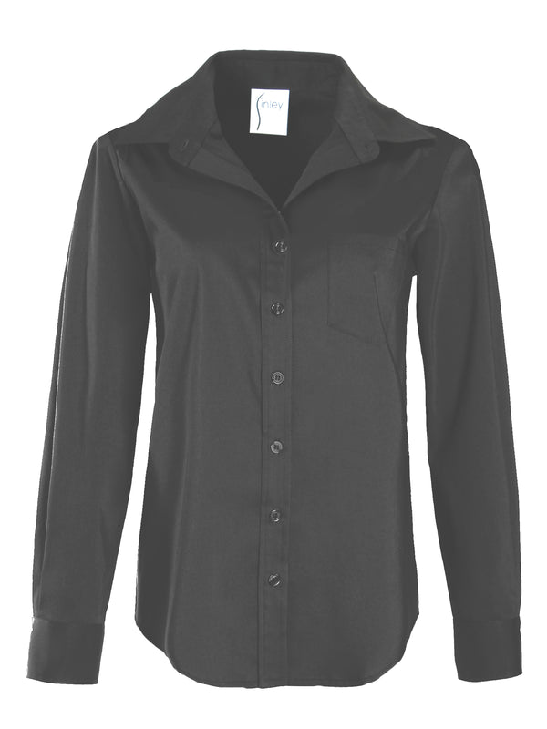 finley Alex Black poplin shirt with a front pocket and relaxed contour finley Alex Black poplin shirt with a front pocket and relaxed contour