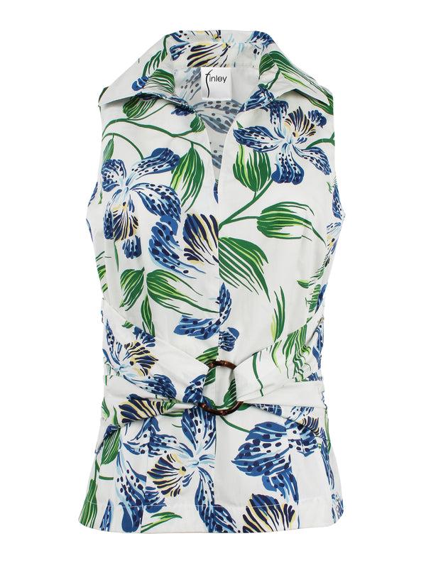 Finley Delilah Sleeveless Floral Print Top With A Fitted Shape