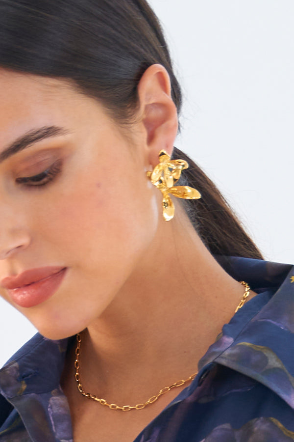 Finley Double Bloom Flower Drops By Accessory Concierge