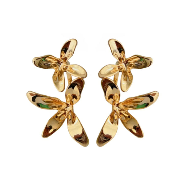 finley Double Bloom Flower Drops by Accessory Concierge