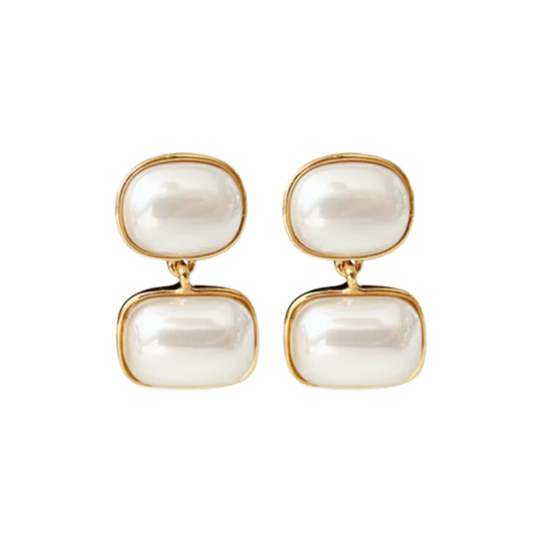 finley Double Pearl Drop Earrings by Accessory Concierge