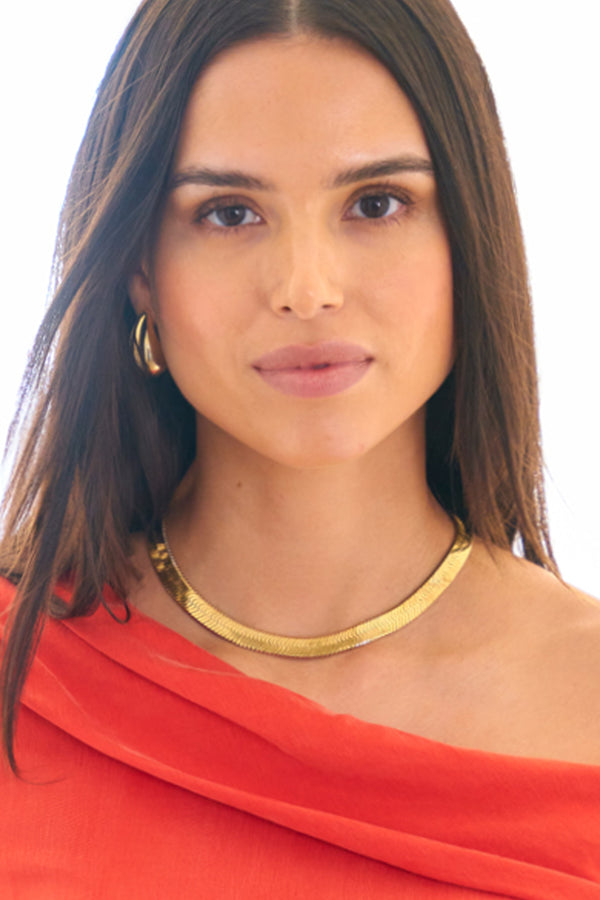 Finley Herringbone Choker Necklace By Accessory Concierge