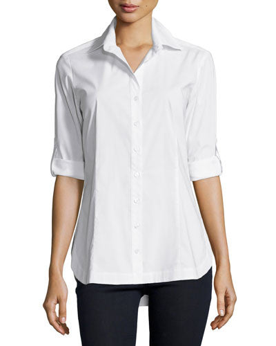 Finley Joey Black Button-down Poplin Shirt With A Tailored Shape