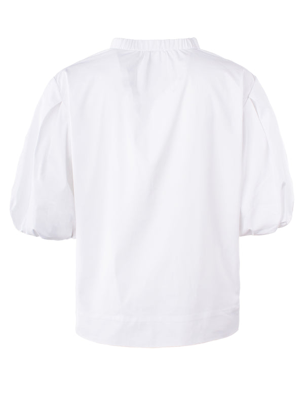 Finley Marcie Cotton Blend Blouse With A V-neckline And Elbow Length Blou