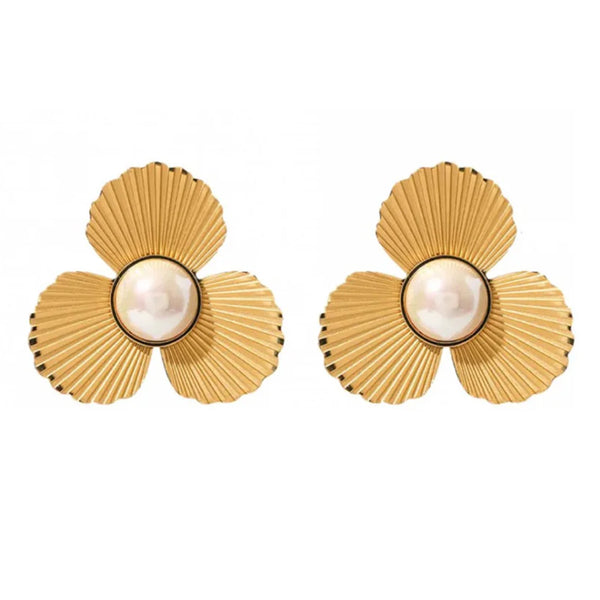 finley Petal and Pearl Earrings by Accessory Concierge