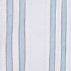 Finley Sirena Aqua Blue & White Striped Drop Needle Cotton Blouse With Short Puff Sleeves And Relaxed Shape