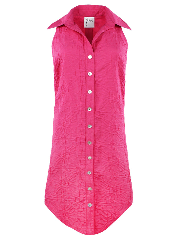 Finley Swing Dress Sleeveless Polyester Blend Shirt Dress With A Relaxed A-line Silhouette