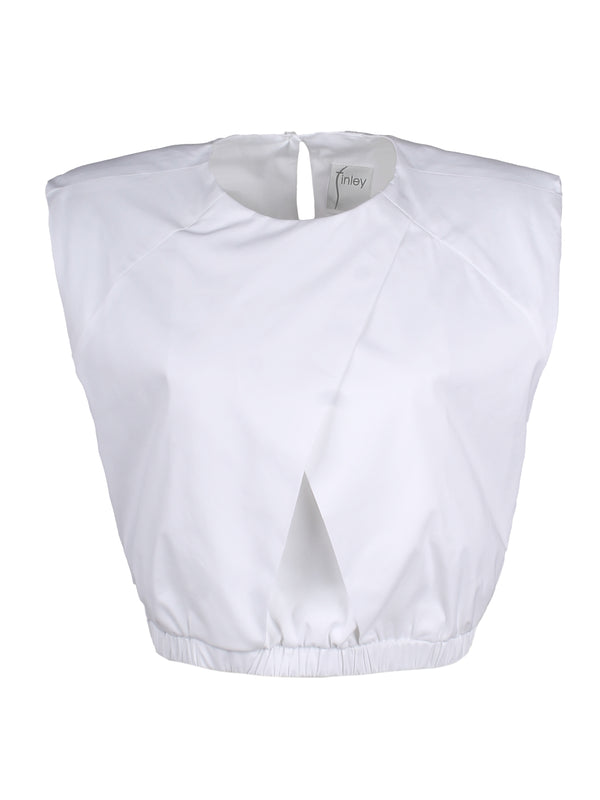 Finley Sydney Pullover Blouse With A Crew Neckline And Cap Sleeves