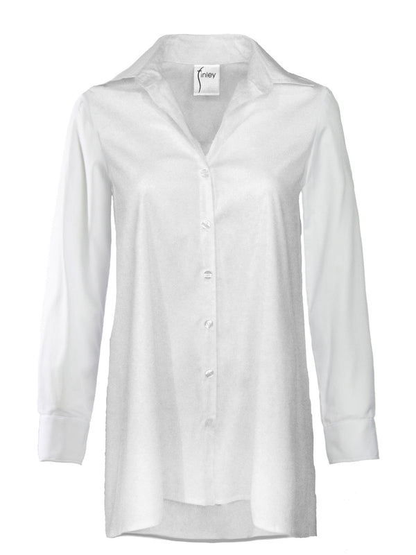 Finley Trapeze Top White Tunic Top With A Relaxed A-line Shape