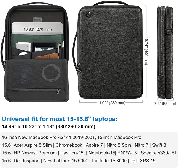 Fintie 15.6-Inch Laptop Shoulder Bag For MacBook Pro 16/15 Dell XPS 15.6"