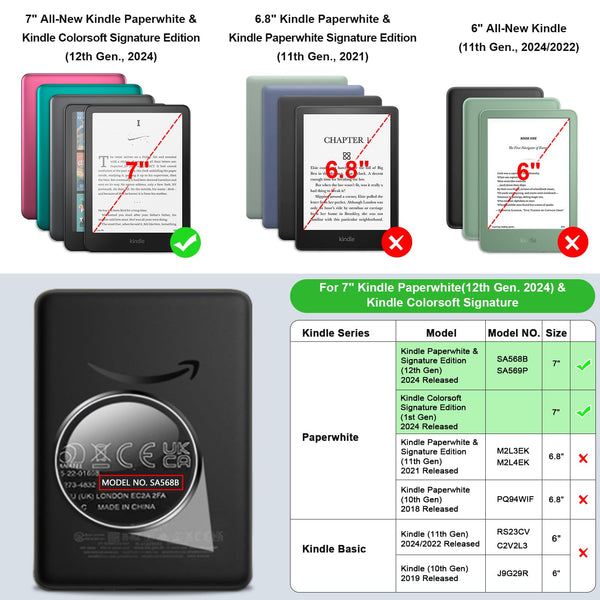 Fintie [2 Pack] Tempered Glass Screen Protector For 7" Kindle Paperwhite 12th Gen 2024 & Kindle Colorsoft | Fintie