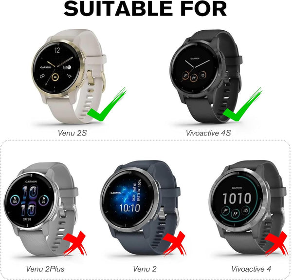 Fintie [3 Pack] Garmin Vivoactive 4S/Venu 2S Screen Protector Case With Soft TPU Plated Bumper | Fintie