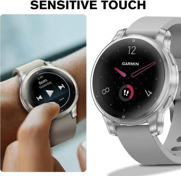 Fintie [3 Pack] Garmin Vivoactive 4S/Venu 2S Screen Protector Case With Soft TPU Plated Bumper | Fintie