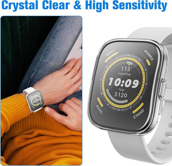 Fintie [3 Pack] Screen Protector Case For Amazfit Bip 5 Soft TPU Cover Anti-Scratch | Fintie