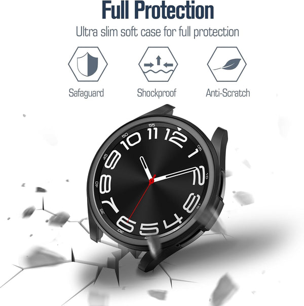 Fintie [4 Pack] Galaxy Watch 6 Classic (43mm/47mm) Case With Screen Protector | Fintie