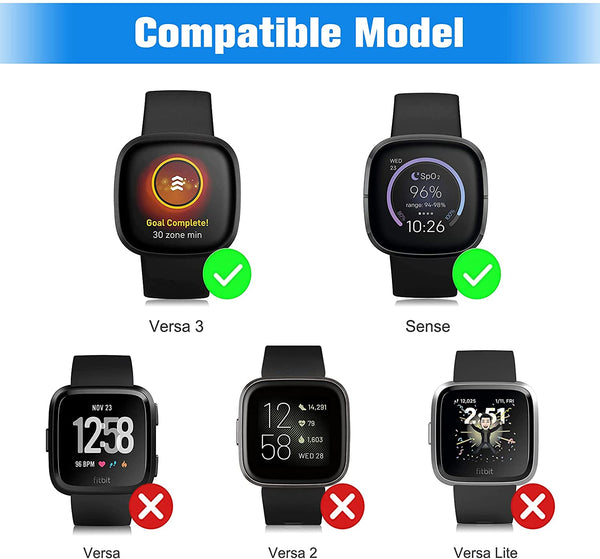 Fintie [8-Pack] Fitbit Versa 3 / Fitbit Sense Screen Protector Case | Fintie