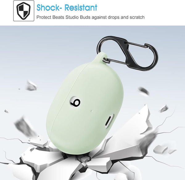 Fintie Beats Studio Buds + (2023) / Beats Studio Buds (2021) Silicone Cover With Keychain Carabiner | Fintie