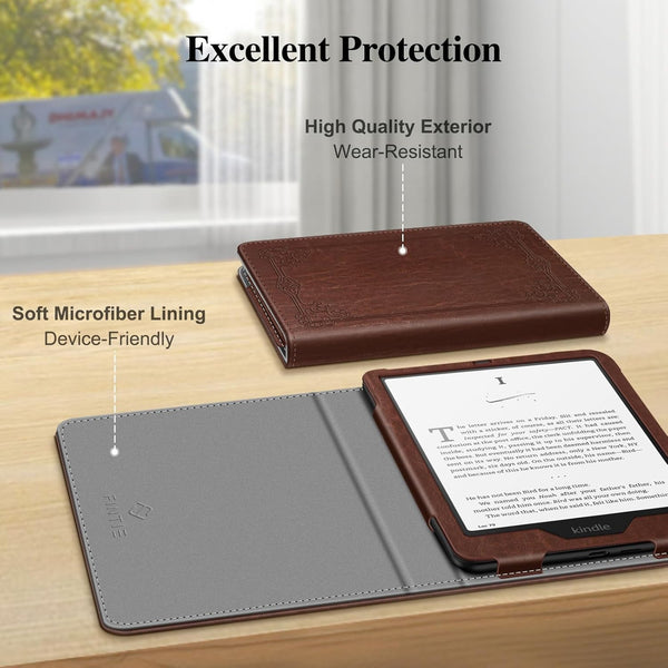 Fintie Book Style Vegan Leather Folio Case For Kindle Colorsoft/ Kindle Paperwhite 7"/6.8" | Fintie