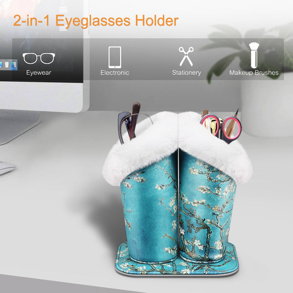 Fintie Double Plush Lined Eyeglasses Holder With Magnetic Base | Fintie