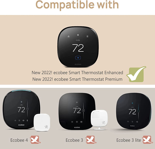 Fintie Ecobee Smart Thermostat Premium/Enhanced 2022 Wall Plate Cover | Fintie