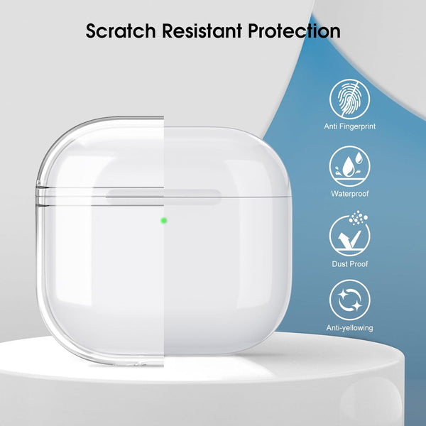 Fintie Fintie Clear Case Cover For AirPods 4th Generation W/Keychain Carabiner Support Wireless Charging