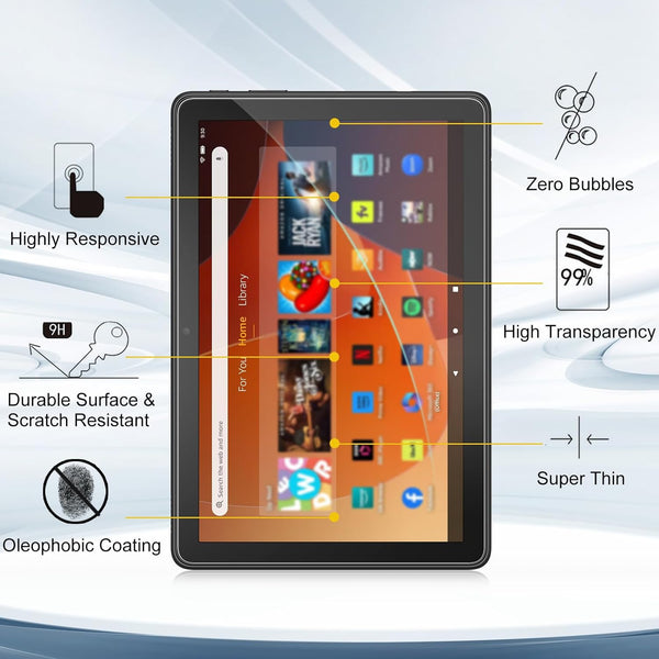 Fintie Fire HD 10 (13th Gen 2023 11th Gen 2021) Screen Protector [2 Pack] | Fintie