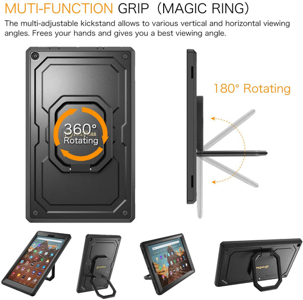 Fintie Fire HD 10 (9th Gen 2019 7th Gen 2017) Tuatara 360 Rotating Case | Fintie