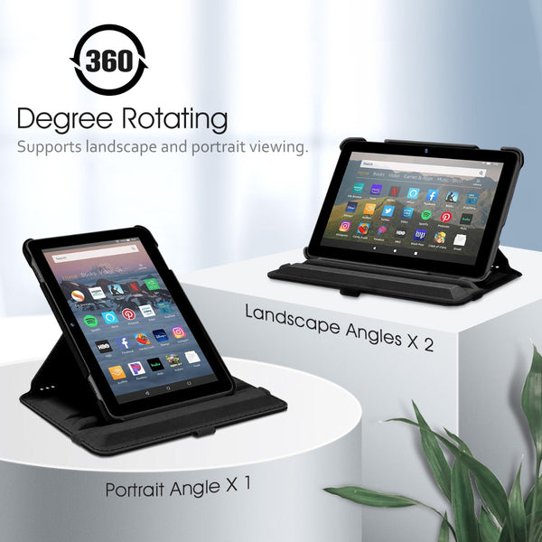Fintie Fire HD 8 / Fire HD 8 Plus (12th/10th Gen 2024/2022/2020) Rotating Case | Fintie