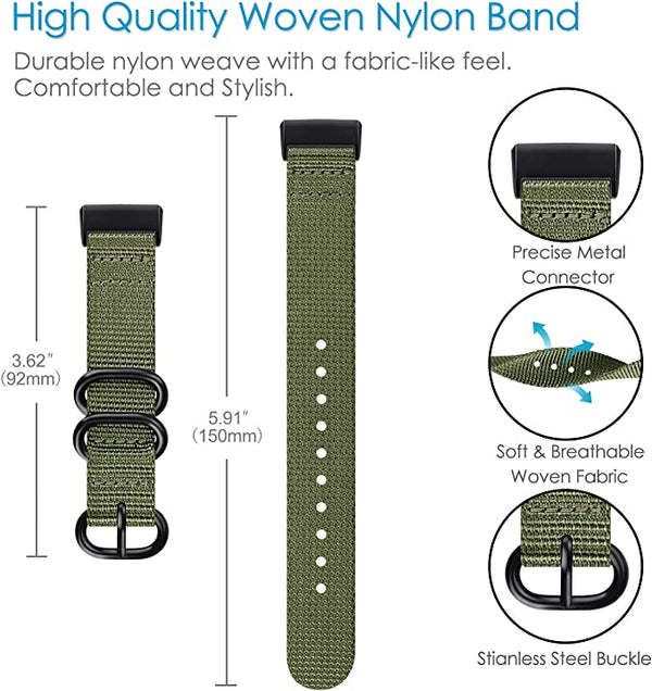 Fintie Fitbit Charge 4/ Charge 3 Nylon Sports Band | Fintie