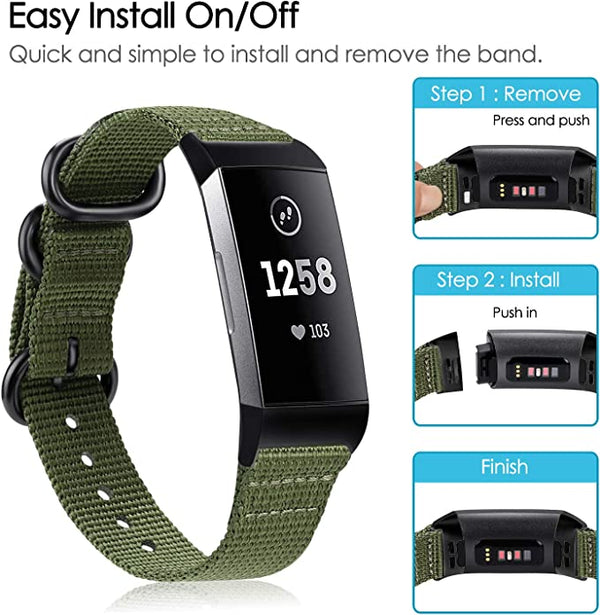 Fintie Fitbit Charge 4/ Charge 3 Nylon Sports Band | Fintie