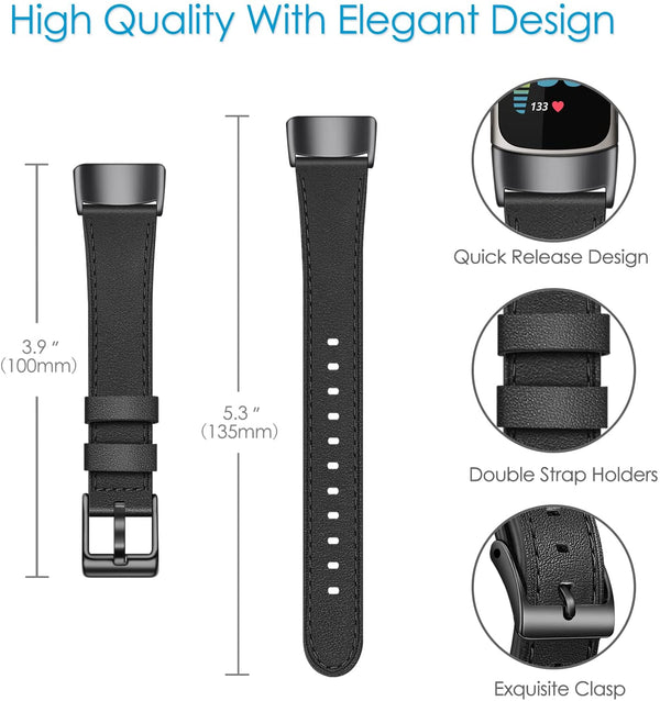 Fintie Fitbit Charge 6/ Fitbit Charge 5 Genuine Leather Band | Fintie