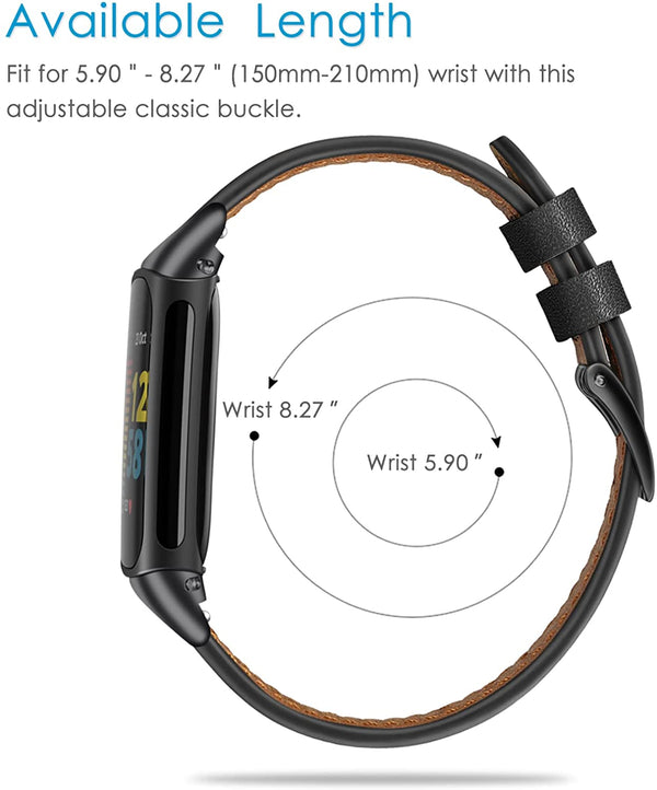 Fintie Fitbit Charge 6/ Fitbit Charge 5 Genuine Leather Band | Fintie