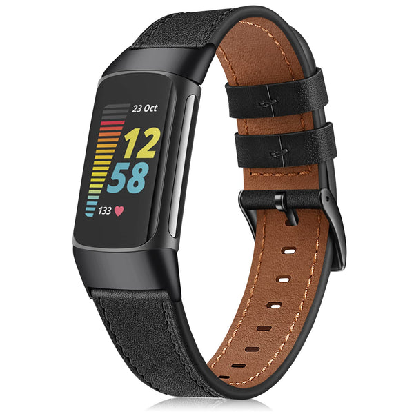 fintie Fitbit Charge 6/ Fitbit Charge 5 Genuine Leather Band | Fintie