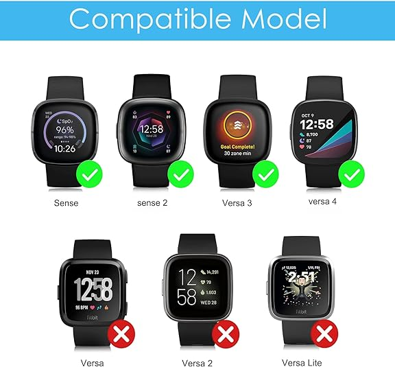 Fintie Fitbit Versa 4/Versa 3 / Fitbit Sense 2 Elastic Watch Band | Fintie