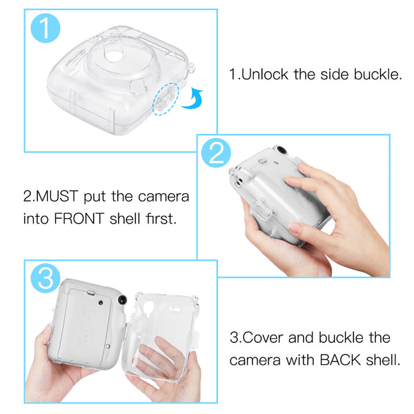 Fintie Fujifilm Instax Mini 11 Instant Film Camera Clear Case | Fintie