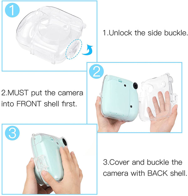 Fintie Fujifilm Instax Mini 7+ Instant Camera Protective Clear Case | Fintie