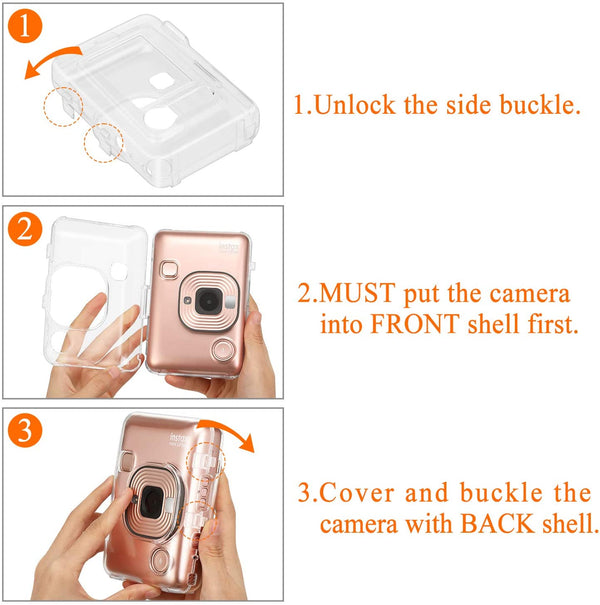 Fintie Fujifilm Instax Mini Liplay Hybrid Instant Film Camera Clear Case | Fintie