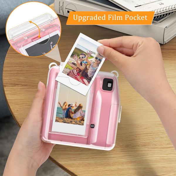 Fintie Fujifilm Instax Mini SE Instant Camera Protective Clear Case HardShell Cover With Upgraded Film Pocket | Fintie
