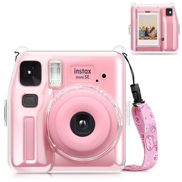 Fintie Fujifilm Instax Mini SE Instant Camera Protective Clear Case HardShell Cover With Upgraded Film Pocket | Fintie
