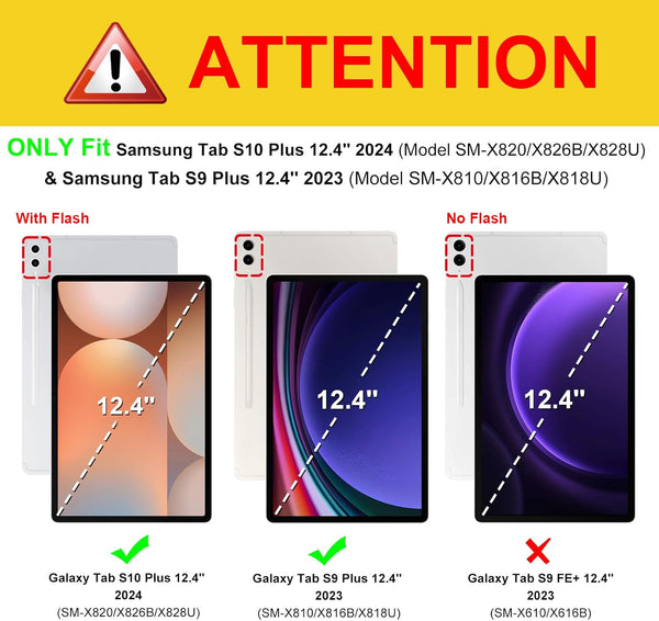 Fintie Galaxy Tab S10 Plus (2024)/ Tab S9 Plus (2023) Tri-Fold Slim Case W/ S Pen Holder | Fintie