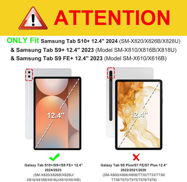 Fintie Galaxy Tab S10+ / Tab S9+ / Tab S9 FE+ Hybrid Slim Case W/ Upgraded S Pen Slot | Fintie