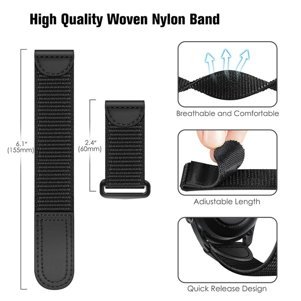 Fintie Galaxy Watch 3 45mm / Galaxy Watch 46mm / Gear S3 Frontier Classic Nylon Band | Fintie