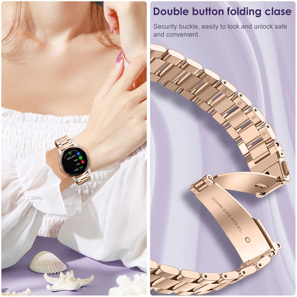 Fintie Garmin Vivoactive 4S/Venu 2S/Vivomove 3S Stainless Steel Metal Band | Fintie