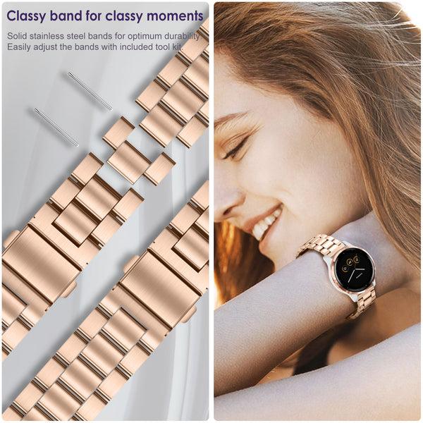 Fintie Garmin Vivoactive 4S/Venu 2S/Vivomove 3S Stainless Steel Metal Band | Fintie