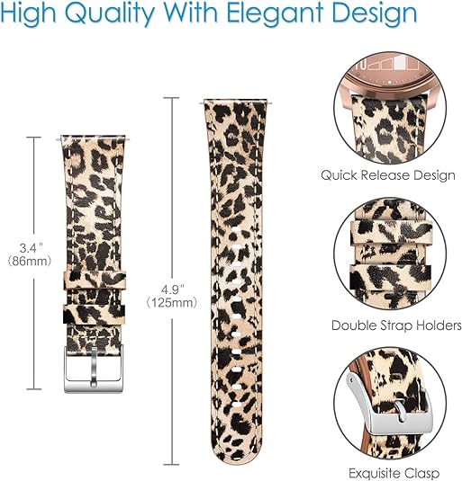 Fintie Garmin Vivoactive 5/3/Garmin Venu Sq Genuine Leather Band | Fintie