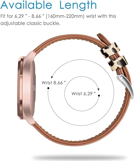 Fintie Garmin Vivoactive 5/3/Garmin Venu Sq Genuine Leather Band | Fintie