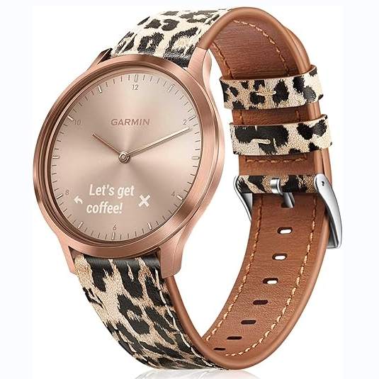 fintie Garmin Vivoactive 5/3/Garmin Venu Sq Genuine Leather Band | Fintie