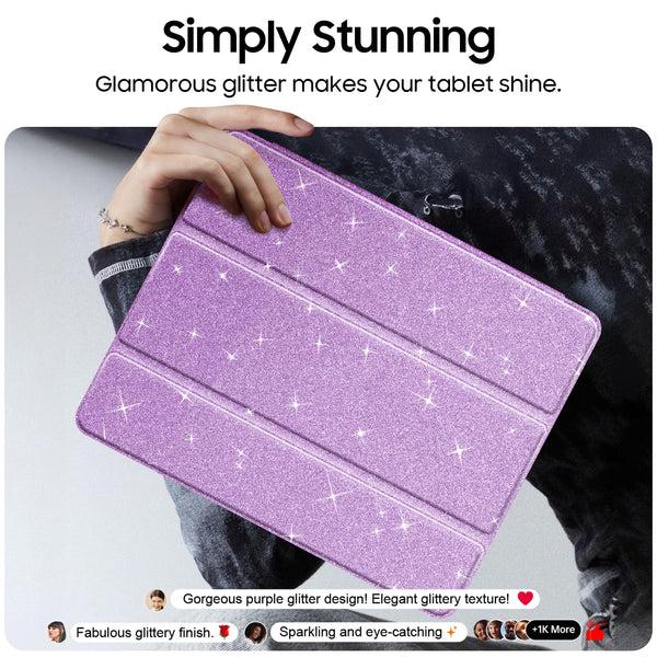 Fintie Glittering Slim Case For IPad Air 13 (M3/M2 Chip) W/Clear Back And Pencil Holder | Fintie